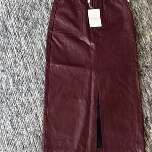 Boheme Burgundy Pencil Skirt